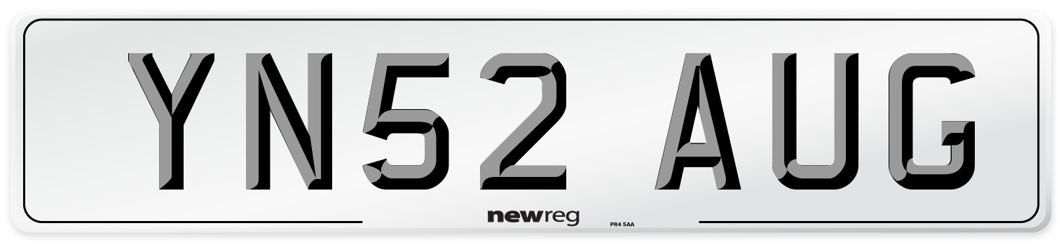 YN52 AUG Number Plate from New Reg